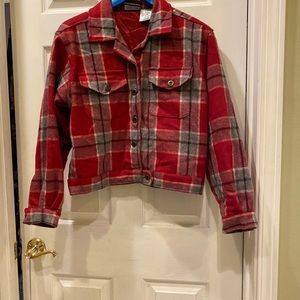 Cute vintage plaid jacket size small